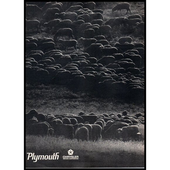 1968 Plymouth Barracuda Fastback 2 Page Vintage Print Ad Sheep Herd Wall Art - Picture 2 of 3